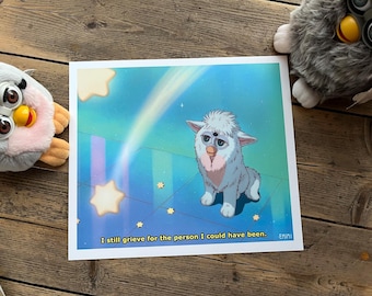 Lámina artística de Furb de anime existencial 1 - Tamaño 20 cm x 23 cm