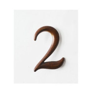 Vintage Metal House Number 2 Art Deco Style