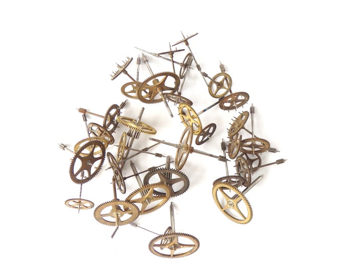 Antique Clock Parts Brass Clocks Gears Balance Wheels Etsy