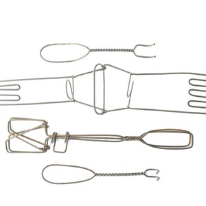 Vintage Kitchen Gadgets, Wire Ice Tongs, Collectible Tool