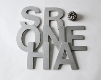 Vintage Metal Aluminum Sign Letters "O" "R" "E"  "N" - 4 Available Various Letters - Priced Individually