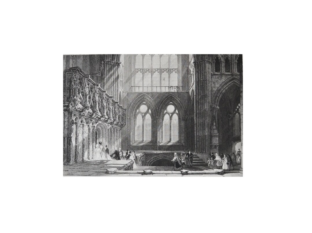 Antique Engraving of Scotland Glasgow Cathedral Lanarkshire by Etsy