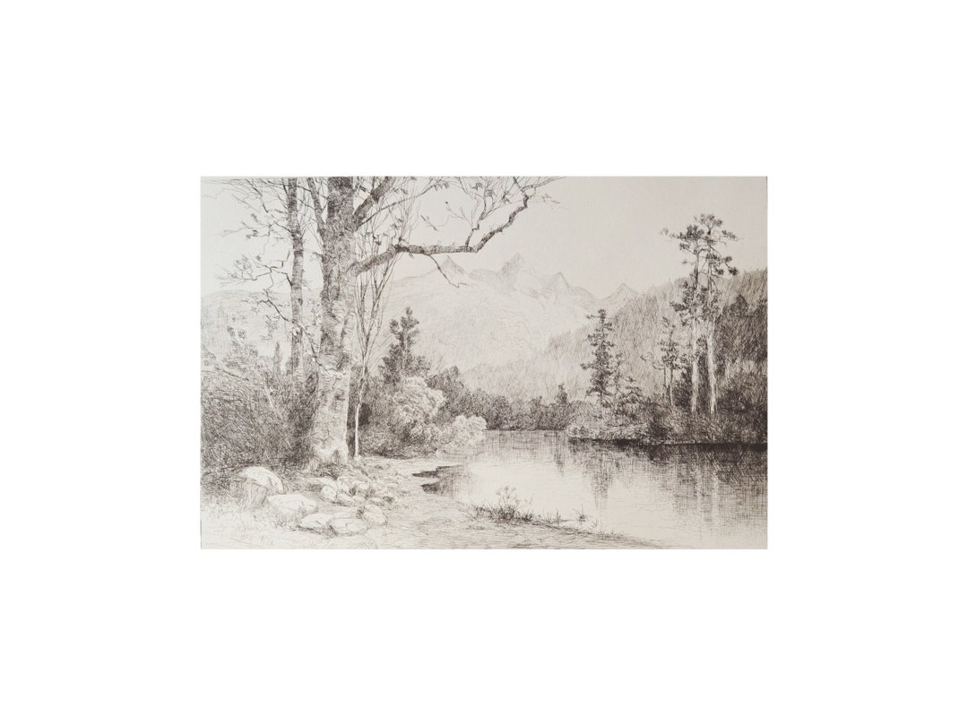 Antique Etching by California Listed Artist Julian Walbridge Rix 1850 ...