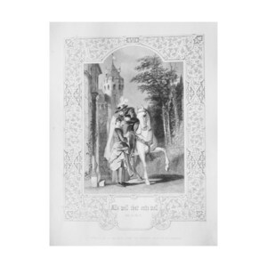 Antique Engraving of Shakespeare Play All&#39;s Well That Ends Well 1850