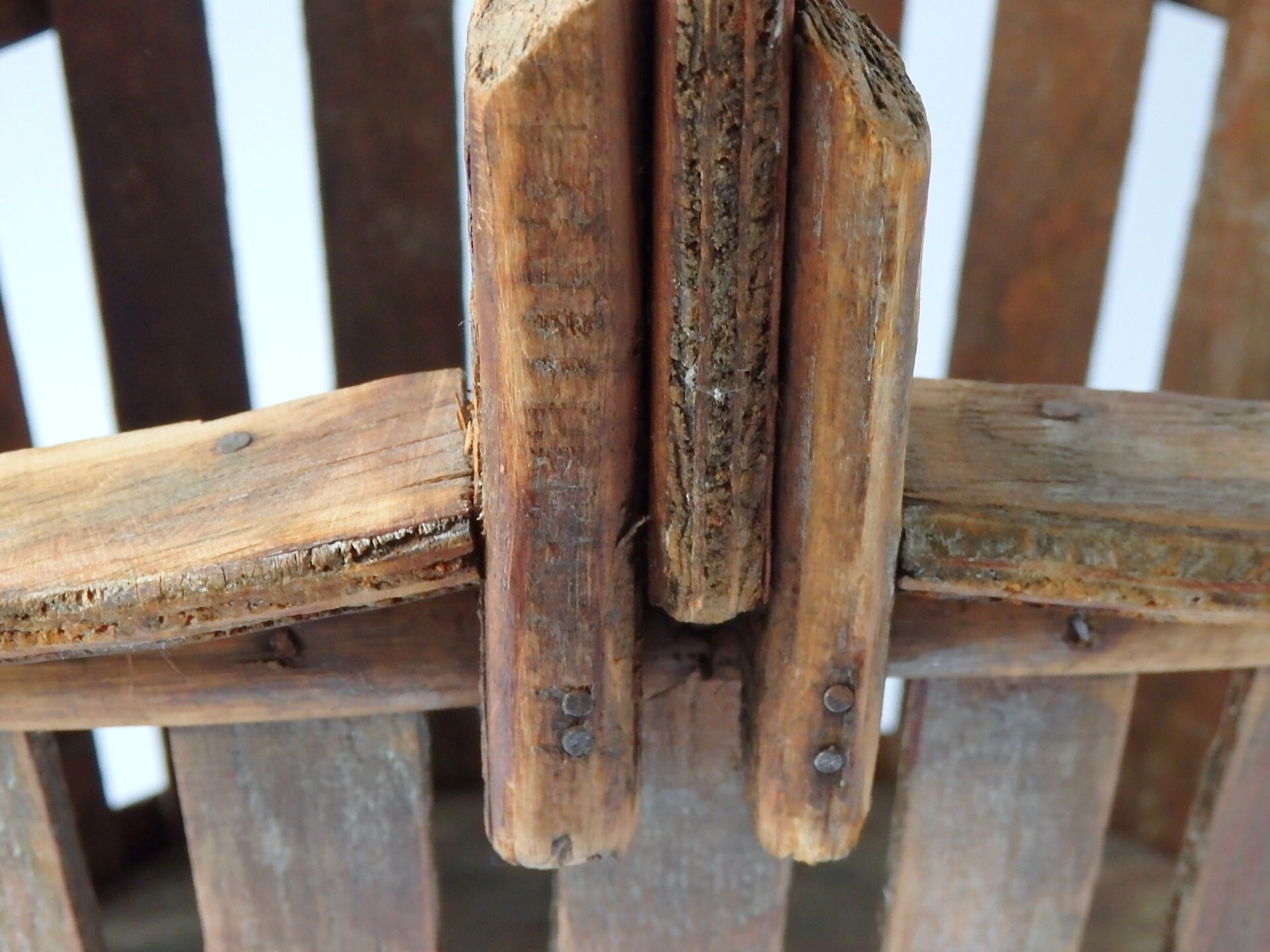 Cesta de madera cestas de recolección decoración rústica del | Etsy