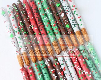 Christmas Cookies Corporate Holiday Gifts Holiday Party Favors Christmas Pretzels Holiday Cookies Winter Party Christmas Tree