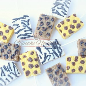 Jungle Cookies Jungle Birthday Safari Baby Shower Jungle Baby Shower Animal Print Rice Krispie Treats Animal Print Cookies Safari Cookies