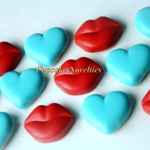 Hearts Cookies Valentine's Day Cookies Edible Valentines Gifts Love Cookies Chocolate covered Oreos Kiss Me Valentines Day Party Favors Idea image 4