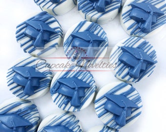 Graduation Cookies Graduation Favors Grad Cap Chocolate Oreos Graduation Party Idea High School Grad College Graduation School Colors Edible