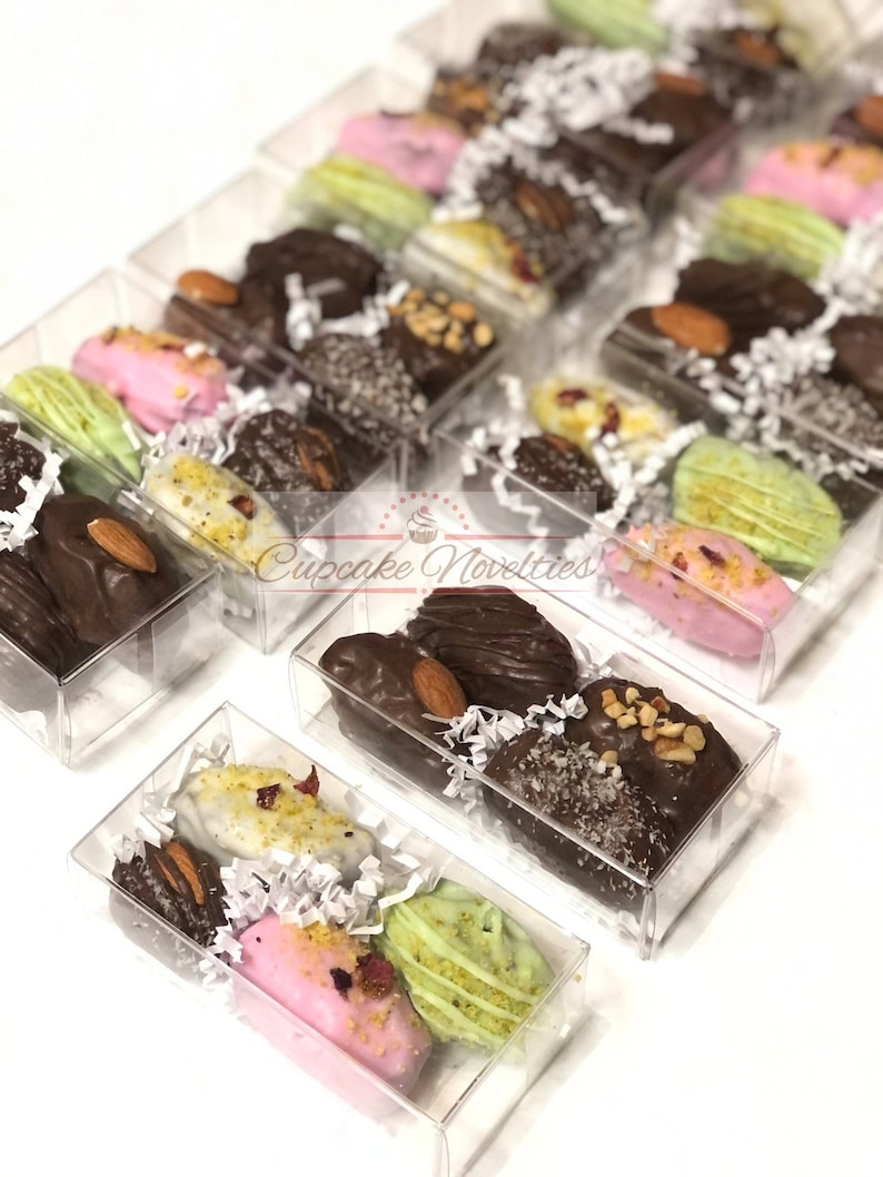 Gourmet Stuffed Dates Eid Dates Eid Party Favors Ramadan Eid Chocolate Eid Desserts Package Eid Decorations Eid Gift for Kids Eid Mubarak 3 (4-pack) boxes