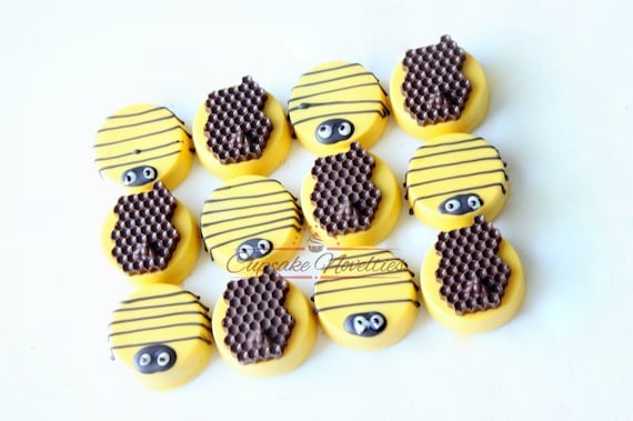 Bumble Bee Birthday Beehive Cookies Bee Cookies Bee Oreos Winnie the Pooh Birthday Honeycomb Cookies Chocolate Pooh Baby Shower Bee Party