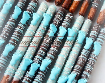 Baby Shower Cookies Boy Baby Girl Baby Feet Cookies Pretzels Gender Neutral Baby Shower Idea Baby Shower Favor Baby Footprints Baby Sprinkle