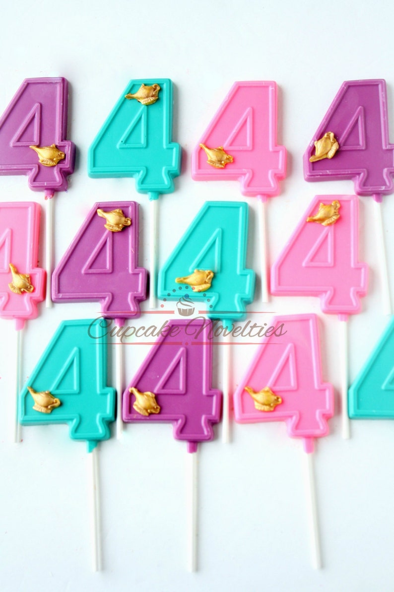 Shimmer Birthday Shine Party Favors Genie lamp Cookies Chocolate Pops Number Cookies Magic Lamp Cookies Moroccan Party afbeelding 2