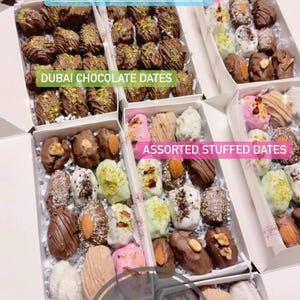 Gourmet Stuffed Dates Eid Dates Eid Party Favors Ramadan Eid Chocolate Eid Desserts Package Eid Decorations Eid Gift for Kids Eid Mubarak