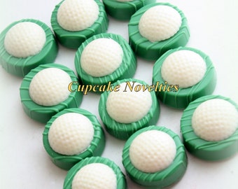 Golf Ball Chocolate Oreos Cookies Pops Birthday Party Favors Sports Birthday Fathers Day Gift Ideas Golf Retirement Party Golf Club Green