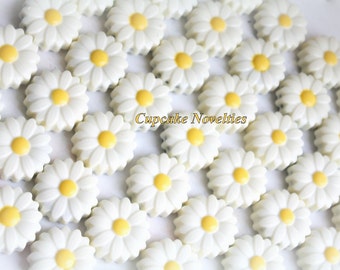 Spring Cookies Daisy Flower Cookies Garden Easter Chocolate Flower Baptism Cookies Wedding Favors Bridal Shower Mothers Day Cowgirl Birthday