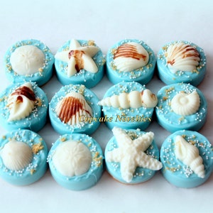 Under the Sea Birthday Baby Shower Bridal Shower Seashell Chocolate Covered Oreos Ocean Beach Wedding Mermaid Birthday Favors