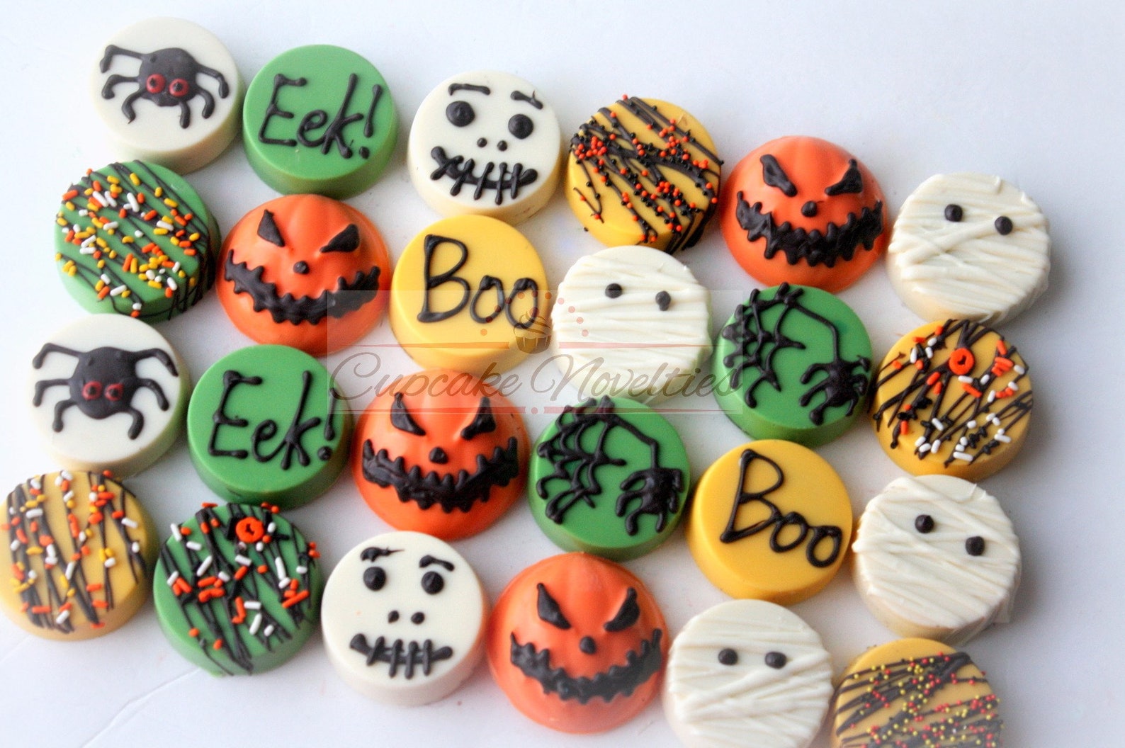 Halloween Cookies Halloween Chocolate Halloween Oreos Jack O Etsy