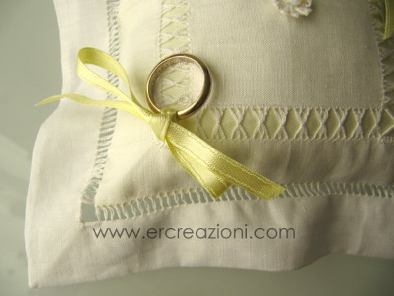 Cuscino Porta Fedi Nuziali A Cuore - Cristallo Rosa Con Strass E Nastro, Scatola Per Anelli Matrimonio - 3