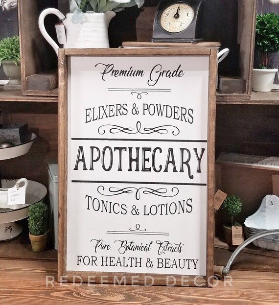 Apothecary DIY Wood Sign STENCIL | Etsy