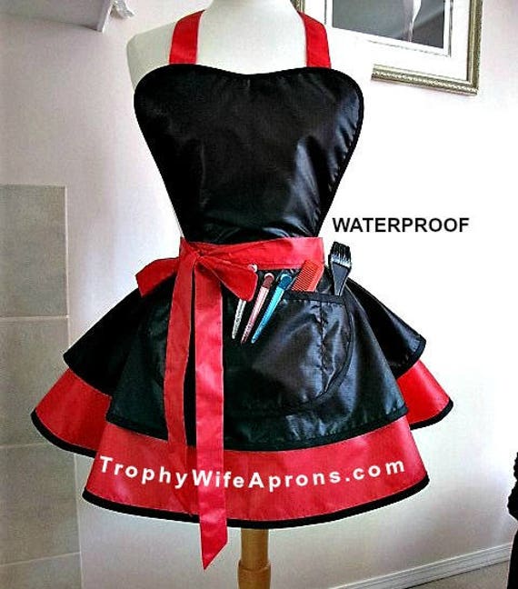 Apron Hd 119 Hairstylist Hairdresser Waterproof Retro Etsy