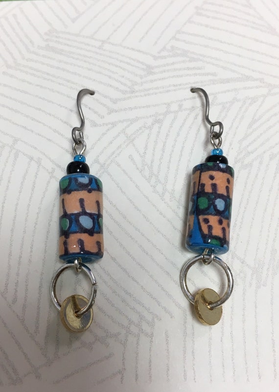 Single bead earrings - 12 color choices * [C81] - $8.00