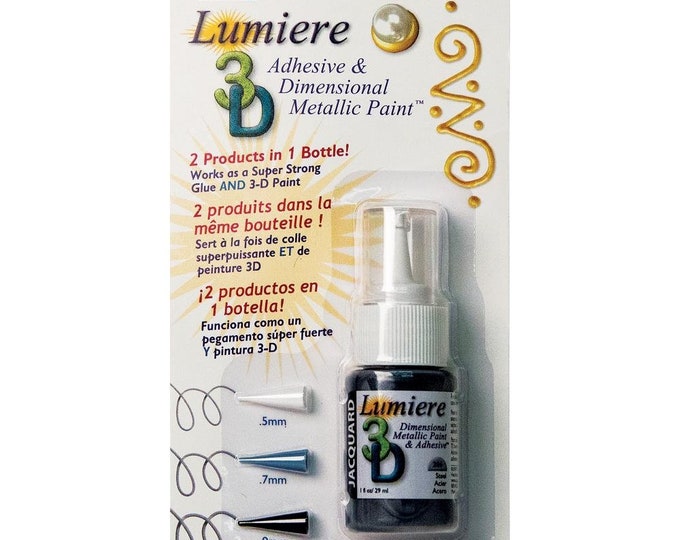 Lumiere 3D Adhesive & Dimensional Metallic Paint - 2 in 1 Glue and ...