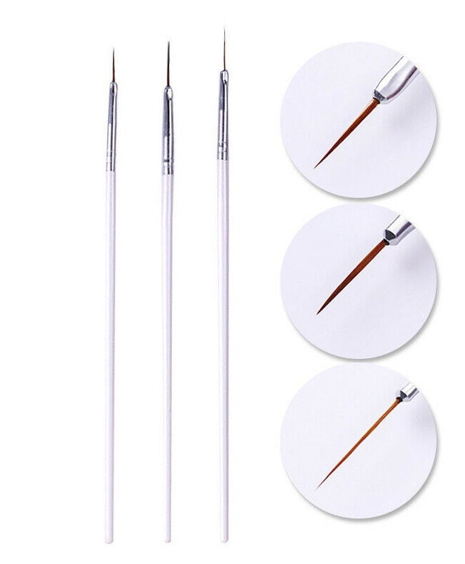 5pcs Nail Art Brush Set With Liners and Striping Brushes, for Thin Fine  Line Drawing, Detail Painting, Striping, Blending, One Stroke 