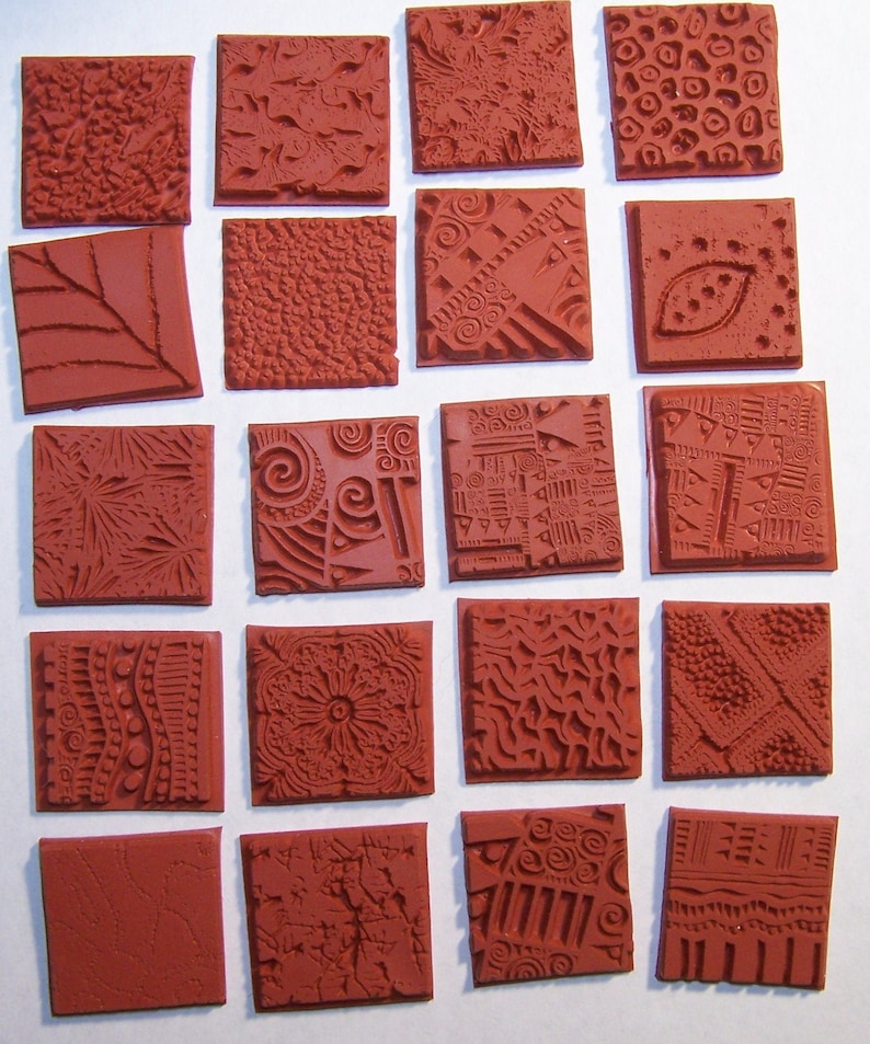 20 Assorted 1 Deep Etched Texture Rubber Art Stamps Etsy