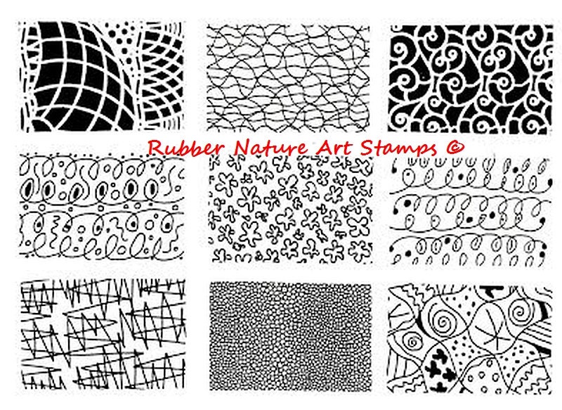 9 Unmounted Texture Rubber Stamps Unique Deep Etched Etsy