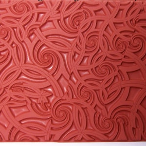 Deco Nautilus Unmounted RUBBER Stamp Great Texture Design for stamping Polymer, PMC, Paperclay, Fabric, Wood and Paper