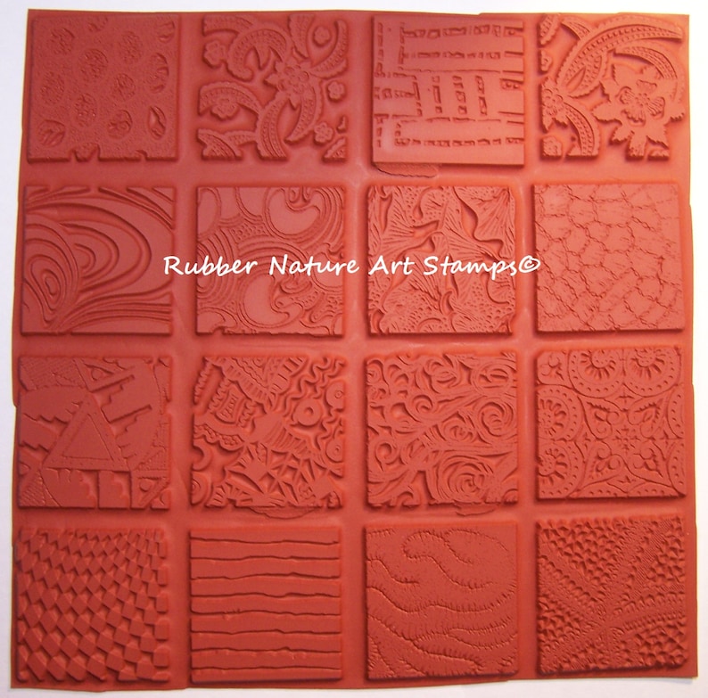 16 Deep Etched Rubber Nature Art Stamp Unmounted Texture Etsy