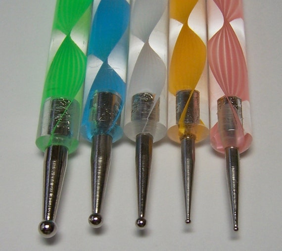 5 Double Ended Ball Stylus Tools for Clay, Nail Art, Paper Crafting, Metal Embossing and Stencils