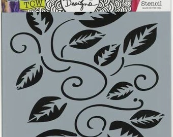 12x12 TANGLED VINE Stencil for Paper Crafts, Stenciling, Mixed Media, Collage, Home Decor - Crafter's Workshop TCW759