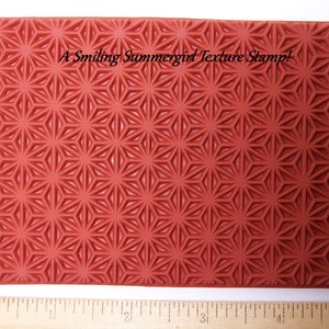 Geometric Design Unmounted RUBBER Stamp Great Deep Etched Texture for stamping Polymer, PMC, Paperclay, Fabric, Wood and Paper