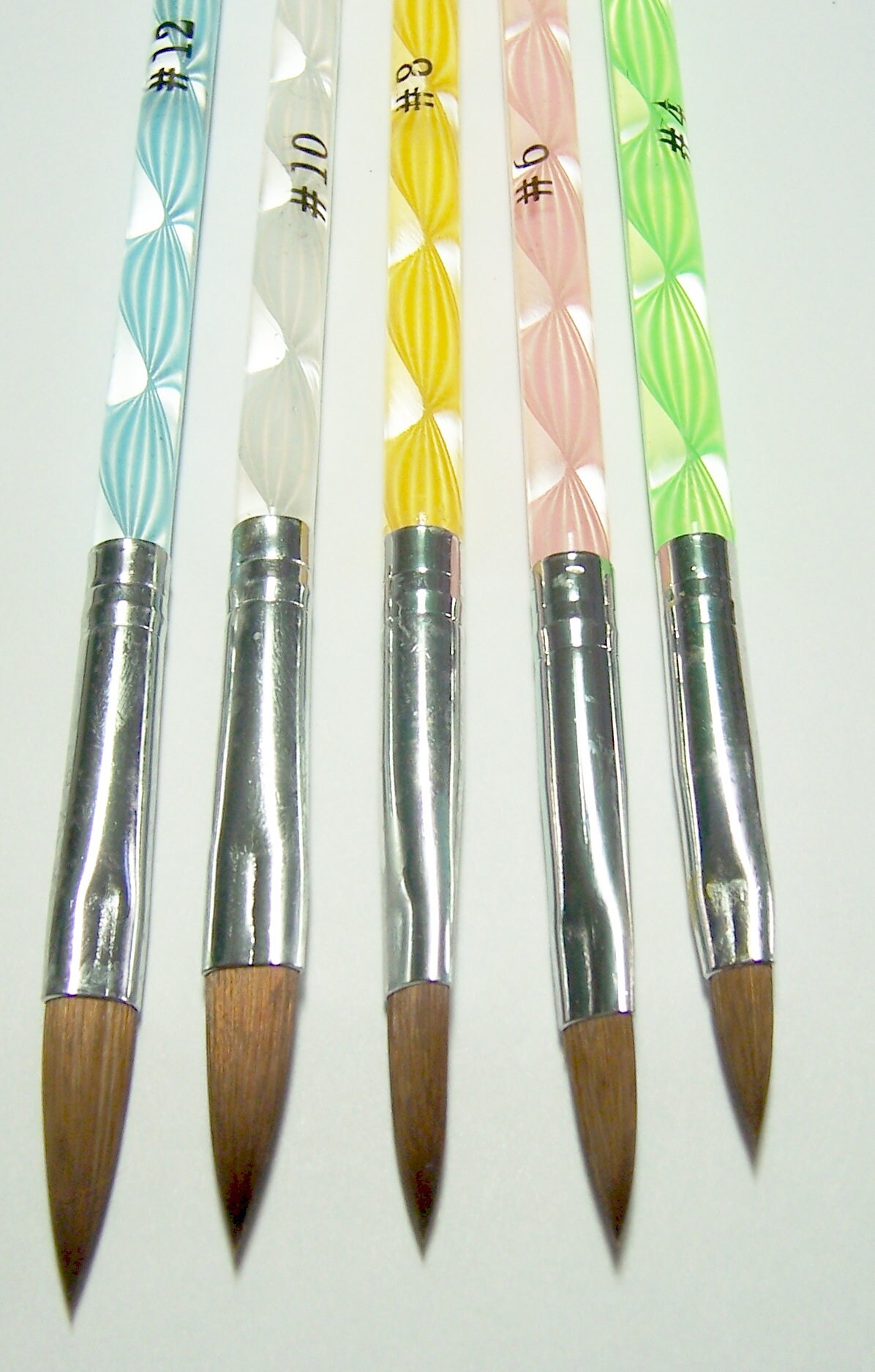 Set of 5 Assorted Oval Paint Brushes Acrylic Handles Tools for Etsy