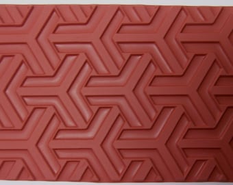 Y Pattern Unmounted RUBBER Stamp Great Deep Etched Texture for stamping Polymer, PMC, Paperclay, Fabric, Wood and Paper