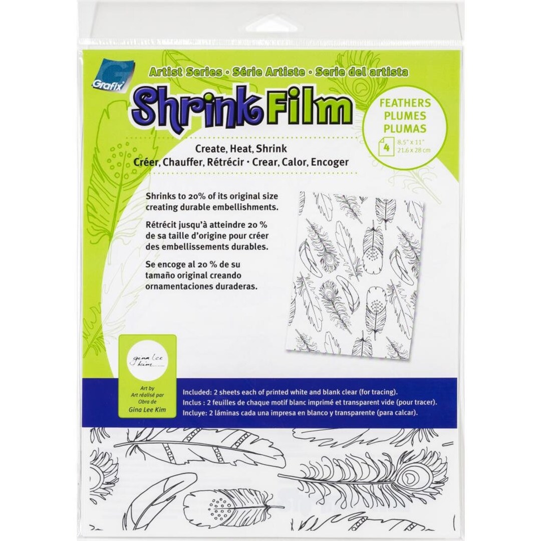 Buy Graphix Shrink Film, White, 8.5x11, 6ct Online at