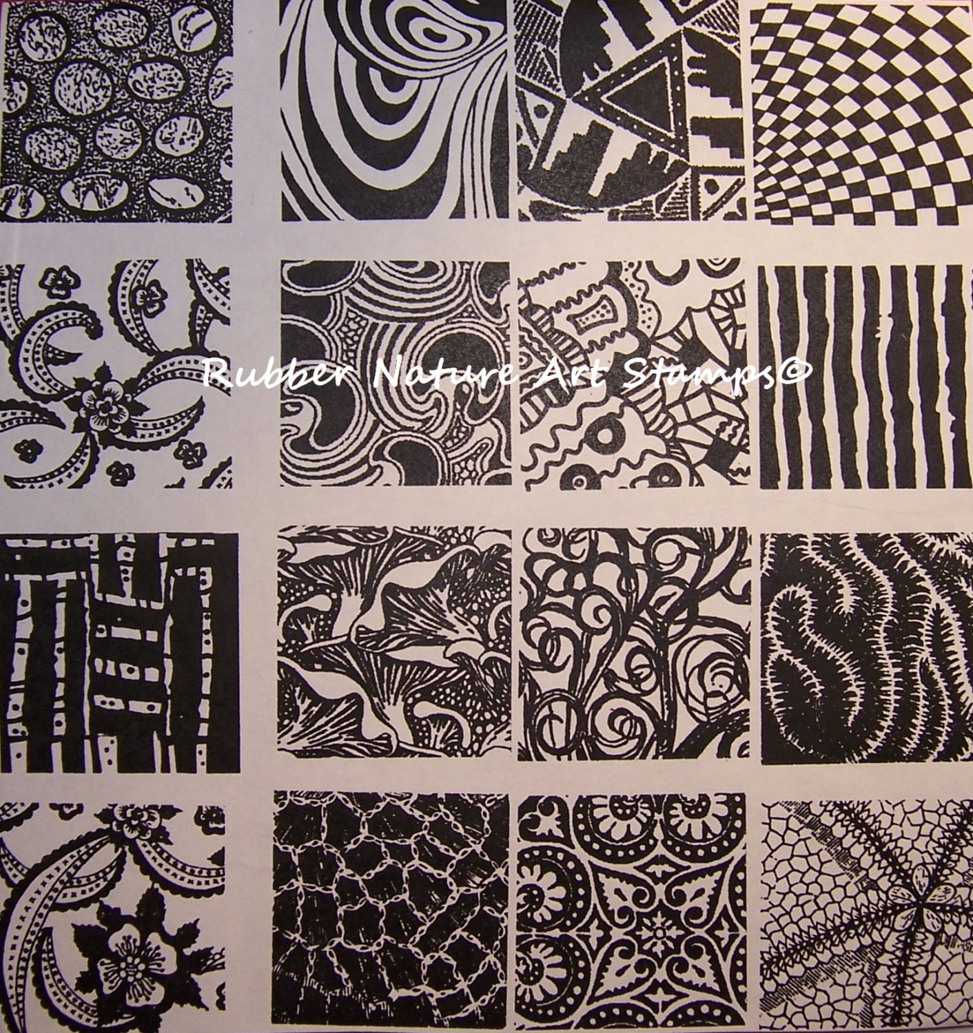 16 Deep Etched Rubber Nature Art Stamp Unmounted Texture