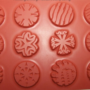 12 Runde unmontiert 1&quot; Textur-Stempel für Polymer, PMC, Papier, Ton, Stempeln