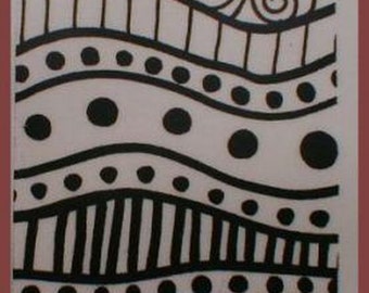 Unmounted Texture Rubber Stamp Create designs in Polymer and PMC Clays or onto Paper, Fabric, Art Journals, Scrapbooks and ATC Trading Cards