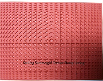 Repetitive Triangle Unmounted RUBBER Stamp Great Deep Etched Texture for stamping Polymer, PMC, Paperclay, Fabric, Wood and Paper