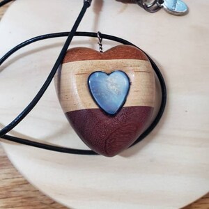 Heart Pendant With Abalone