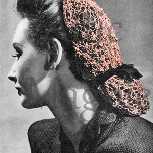Patrón de tejido vintage: cuello de los años 40 - Descargar PDF
