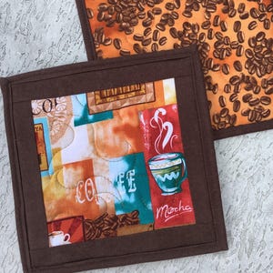 Quilted Coffee Hot Pad: Southwest Kitchen Decor