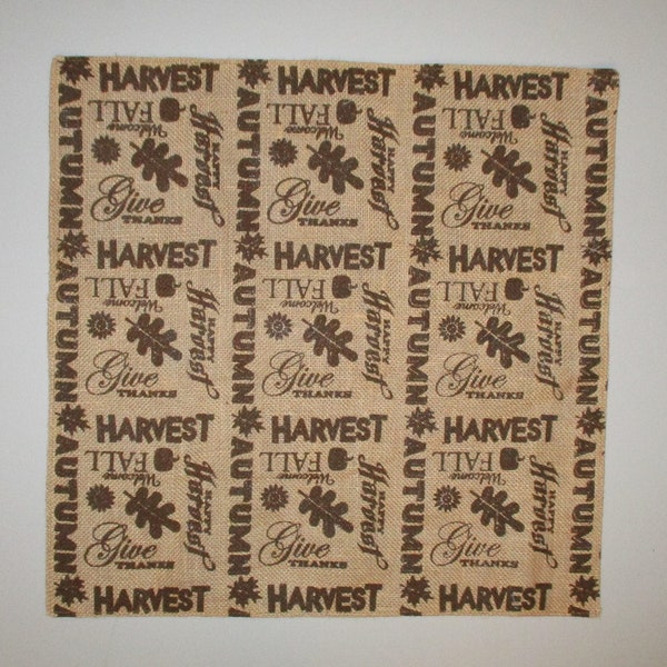 Fall table runner - burlap - fall harvest topper - thanksgiving decor - brown leaf  - rustic autumn table topper