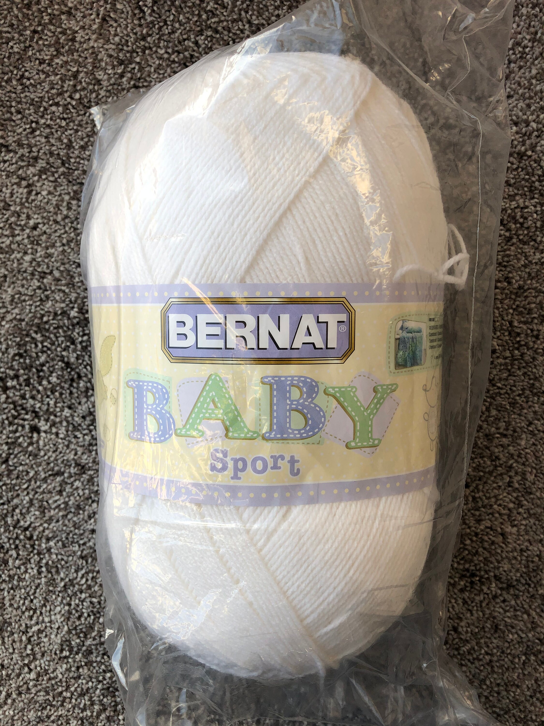 Bernat Baby Sport yarn acrylic baby white 12.3 oz 350 Etsy