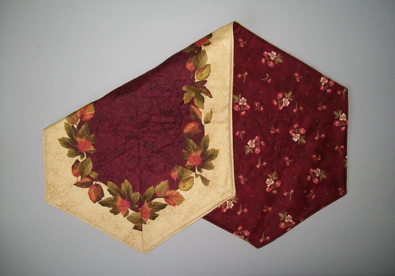 pink and green table runner