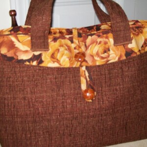 Floral Daytripper Tote Bag: Rust & Gold Travel Carryall