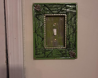 Green Woodland, Double Light Switch Cover